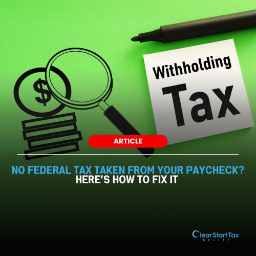 Employer Didn’t Withhold Federal Taxes — Now What Employer Didn’t Withhold Federal Taxes — Now What
